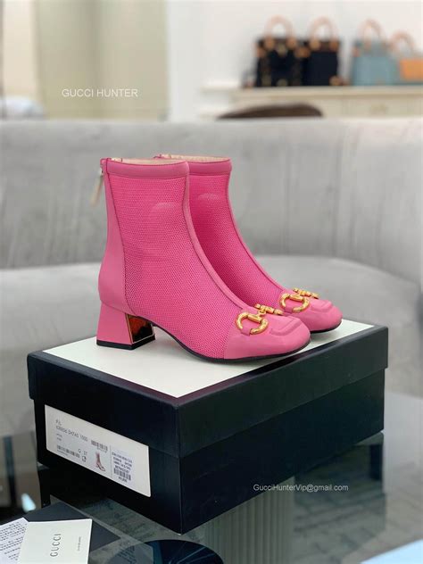 gucci ankle pink|Gucci signoria ankle boots.